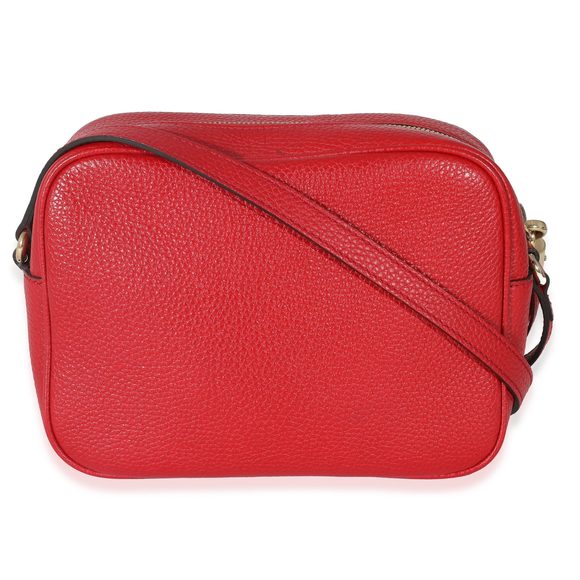 Gucci Red Pebbled Leather Soho Disco - Picture 3 of 8
